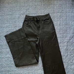 Faux Leather Mom Style Pant